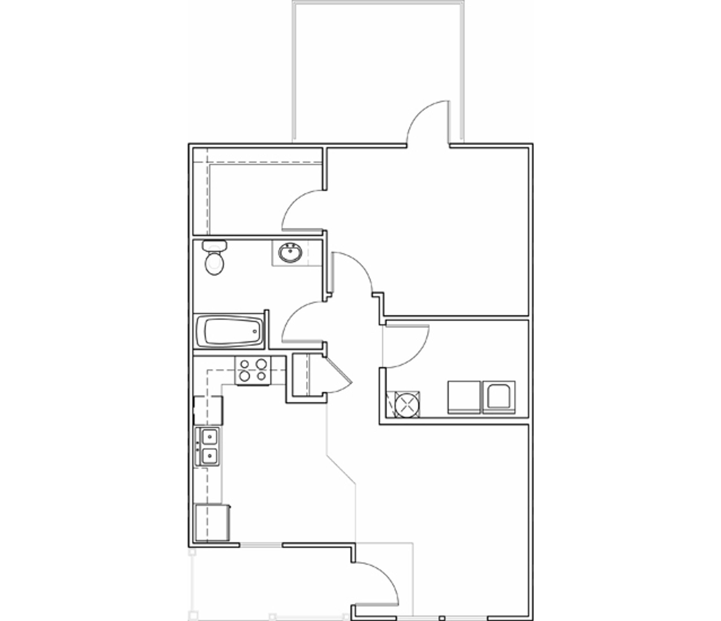 1 Bedroom Layout