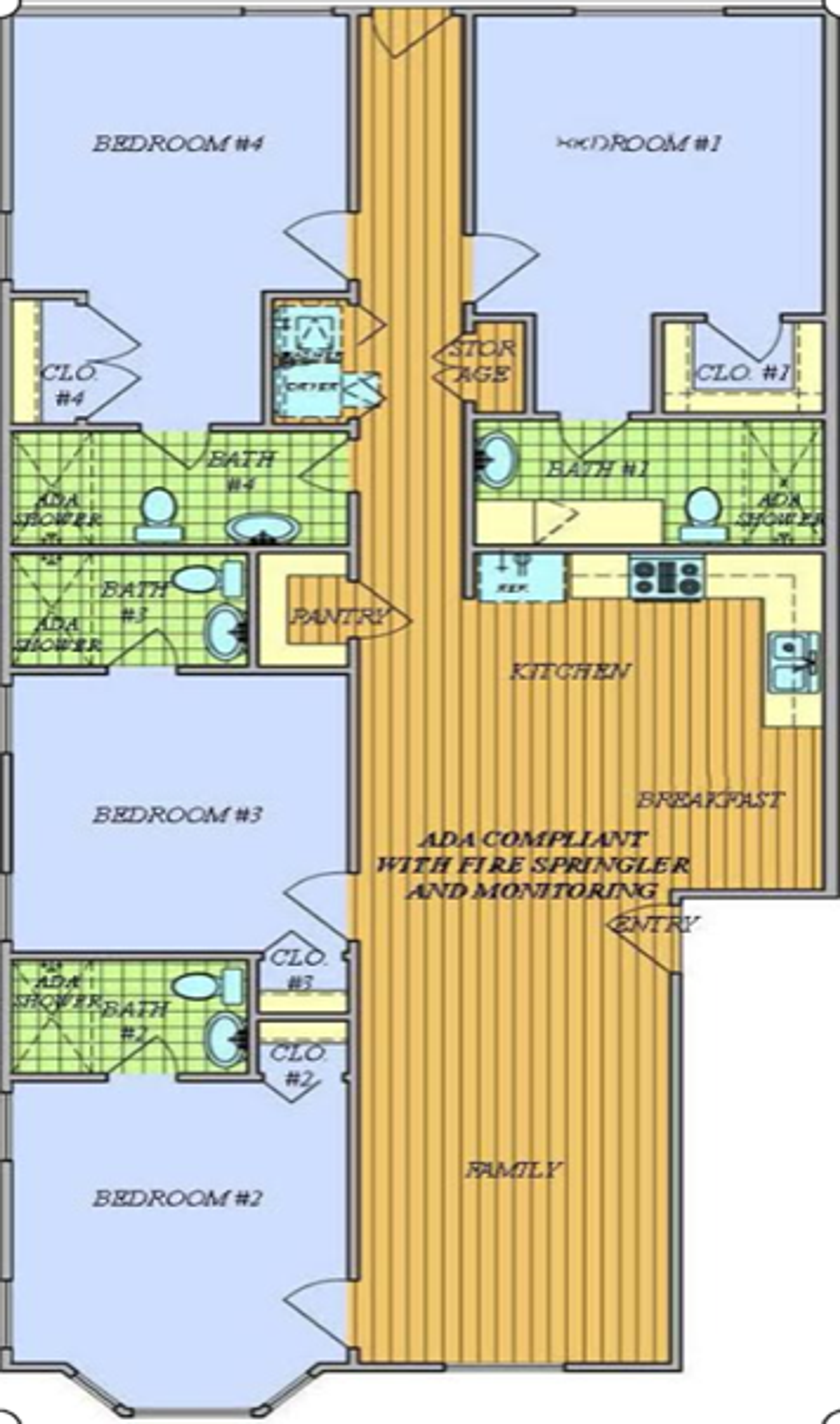4 Bedroom 4 Bath floorplan image
