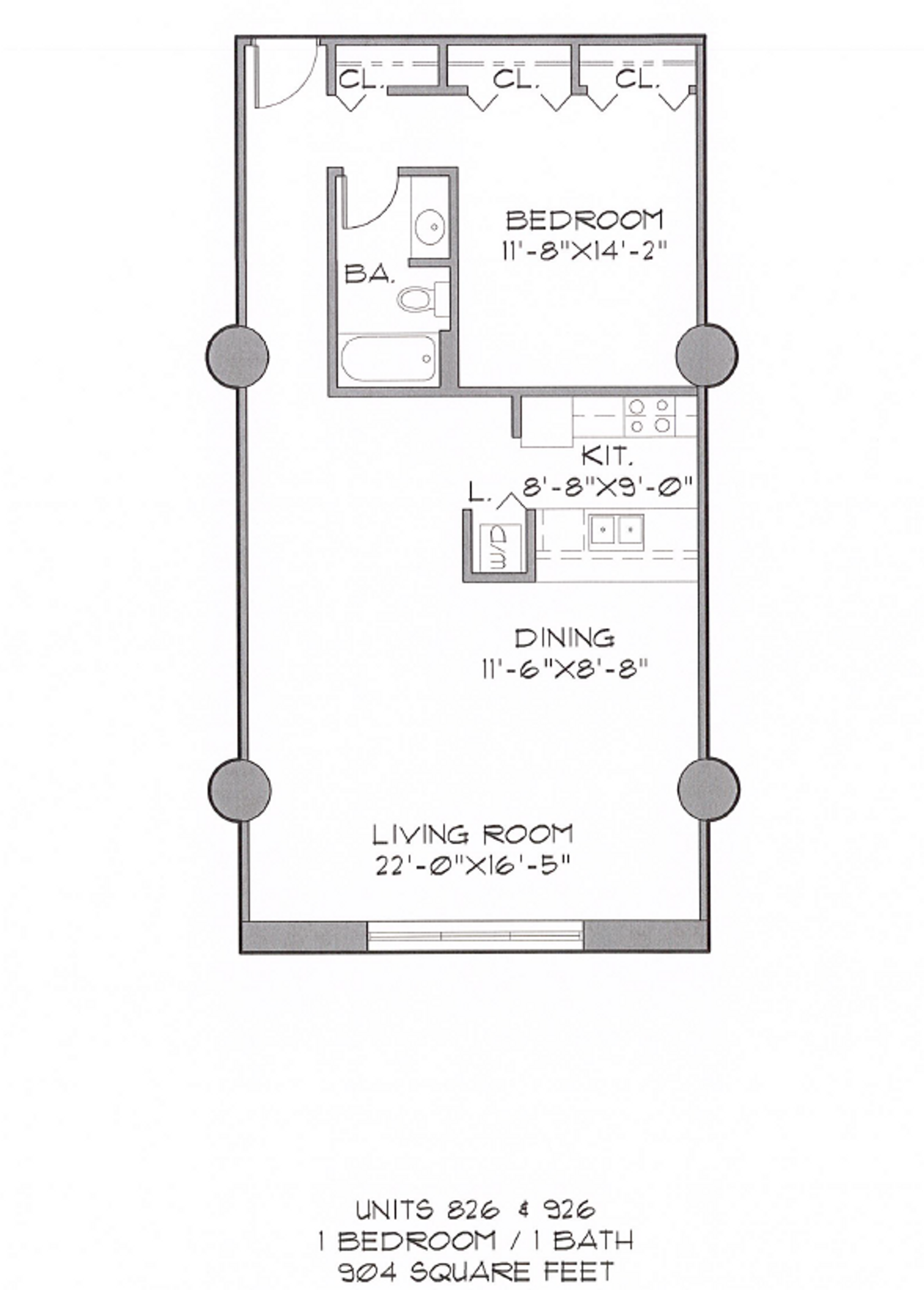 1x1 Bow floorplan image