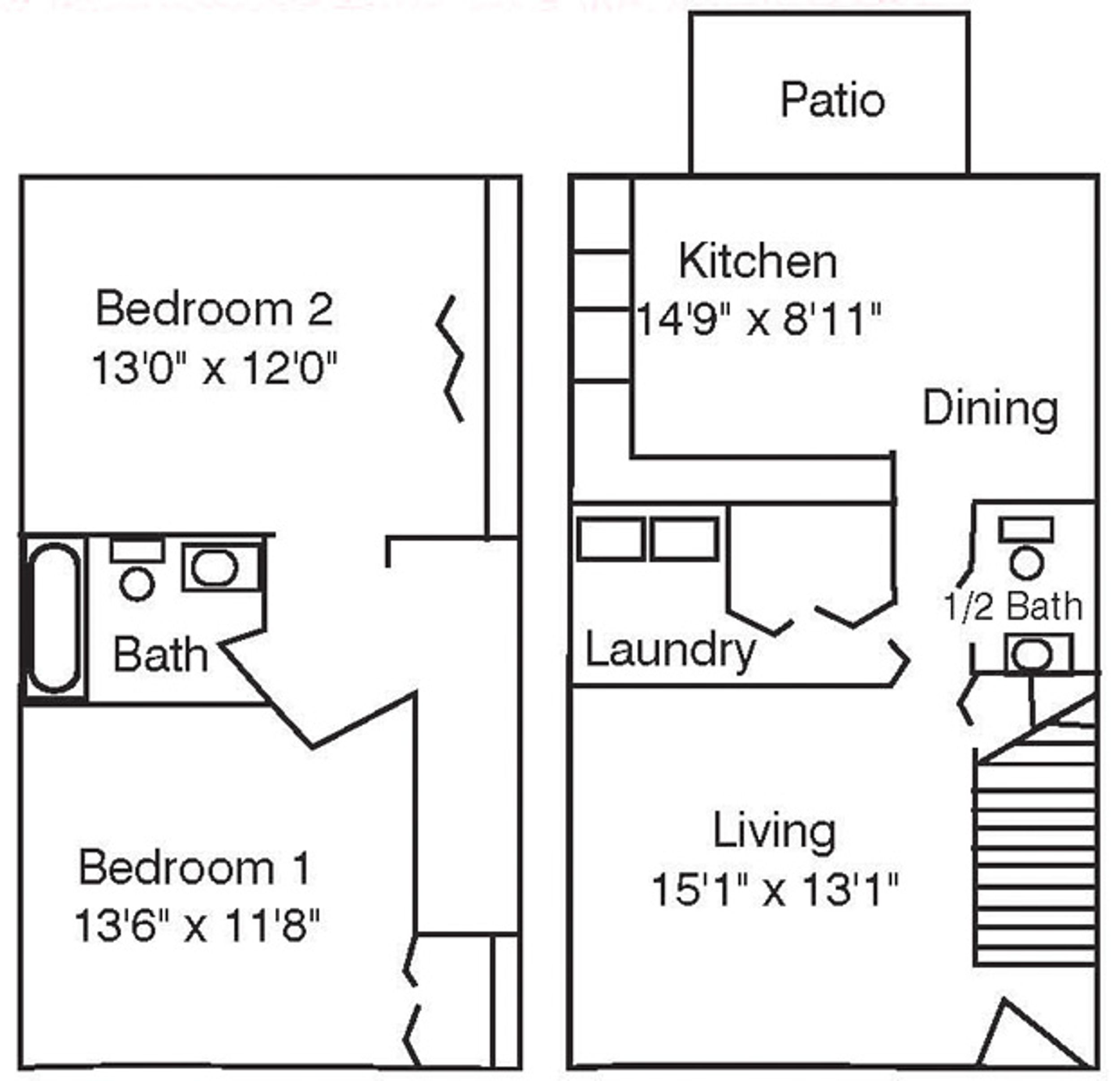 2 Bedroom Townhome Phase II