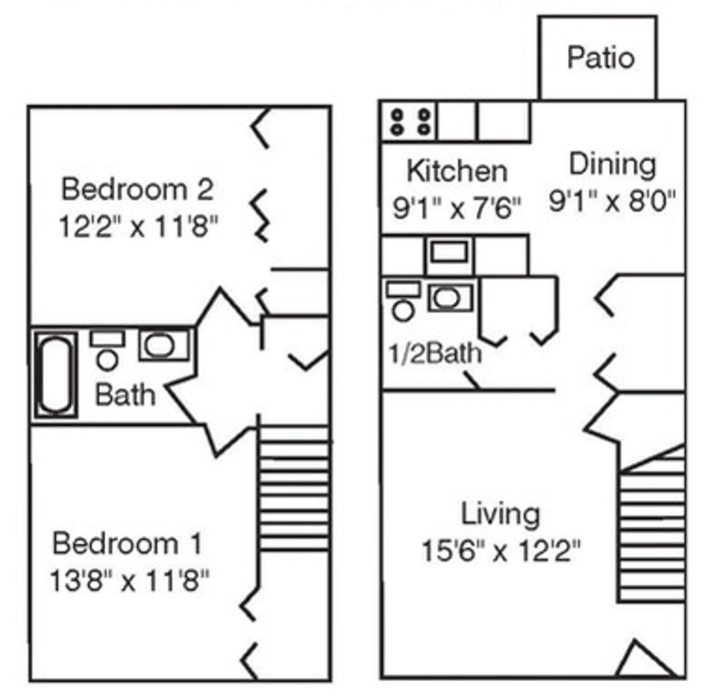 2 Bedroom Townhome Phase III