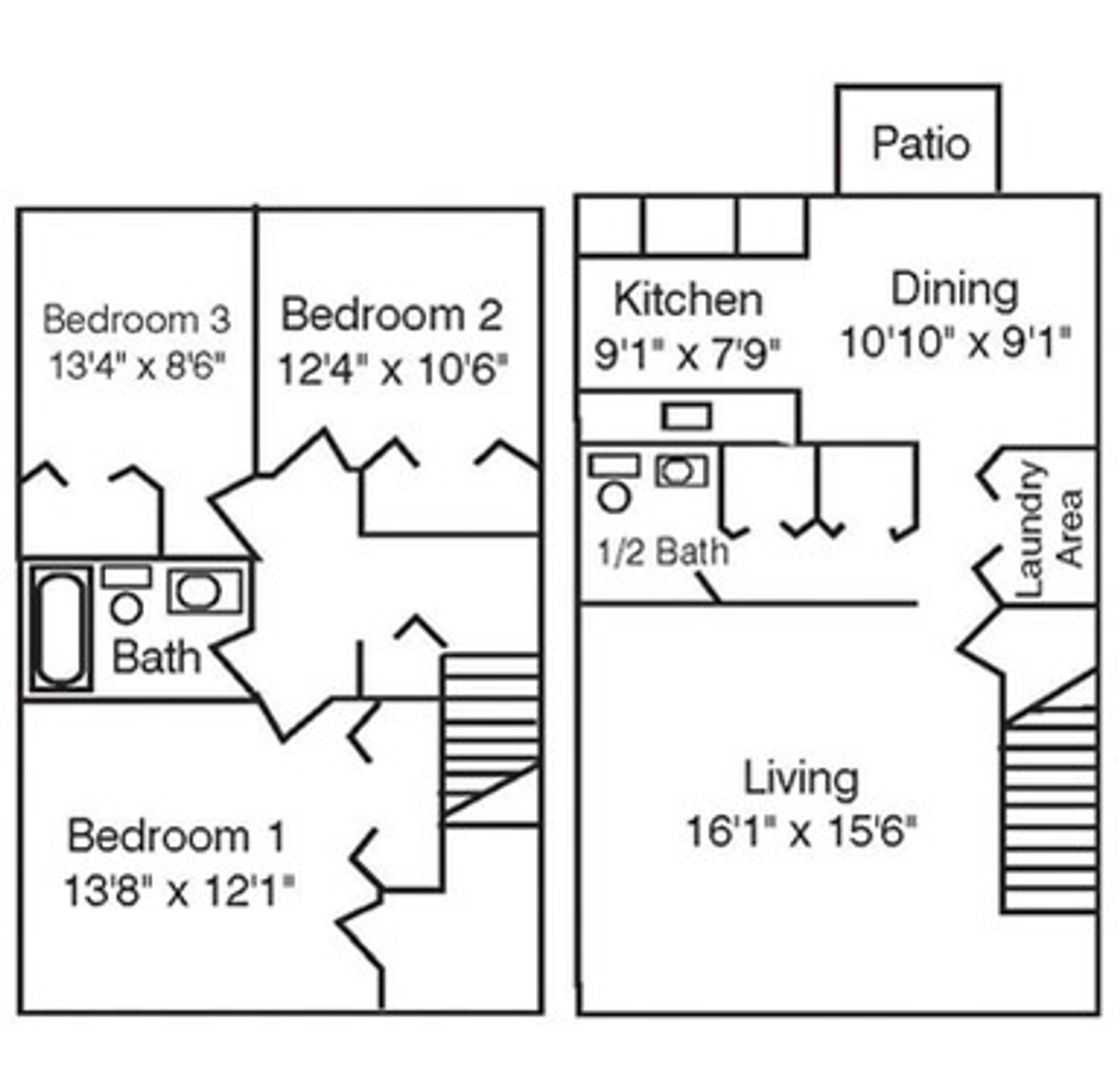 3 Bedroom Townhome Phase III