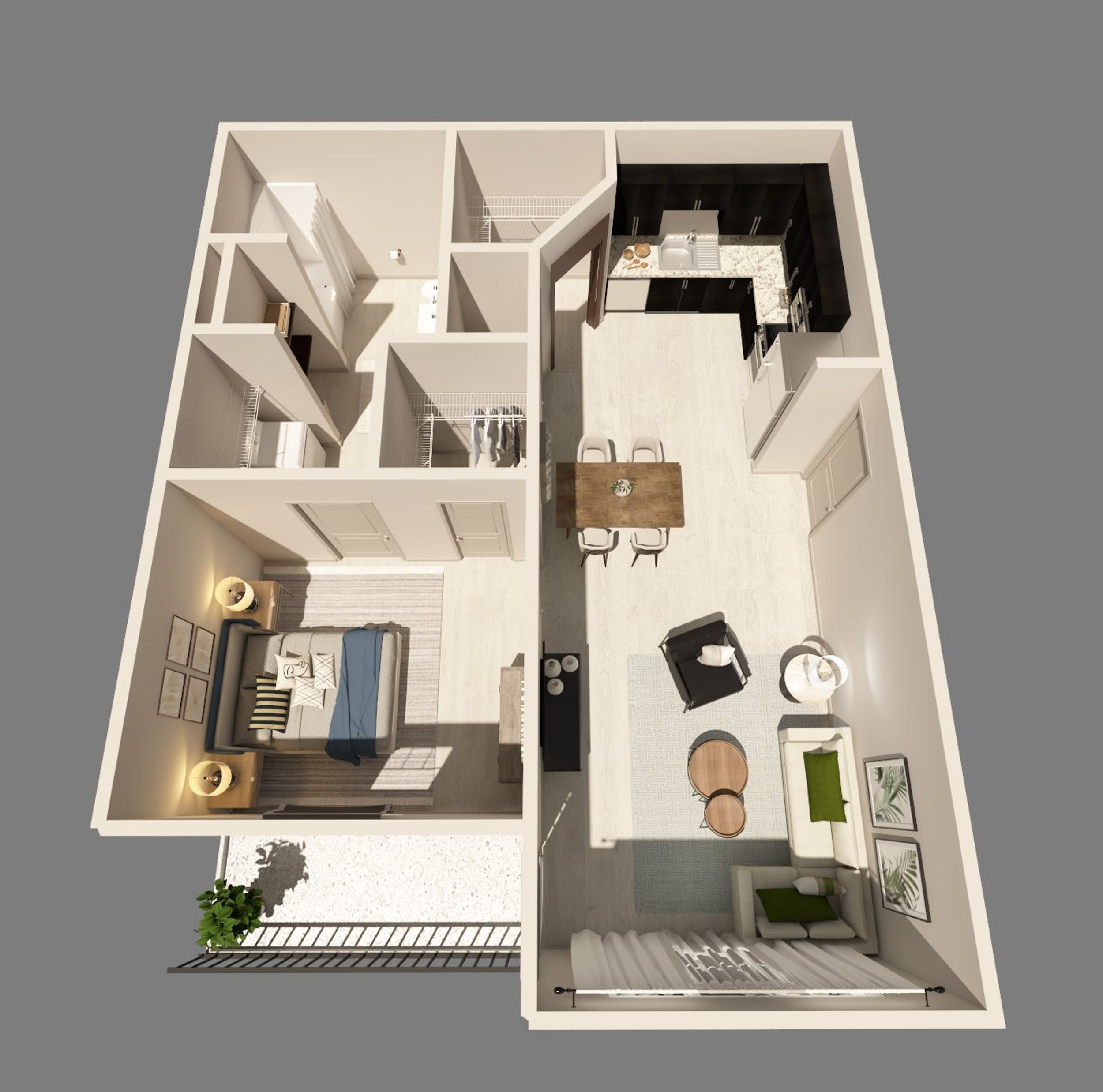 1 Bedroom floorplan image
