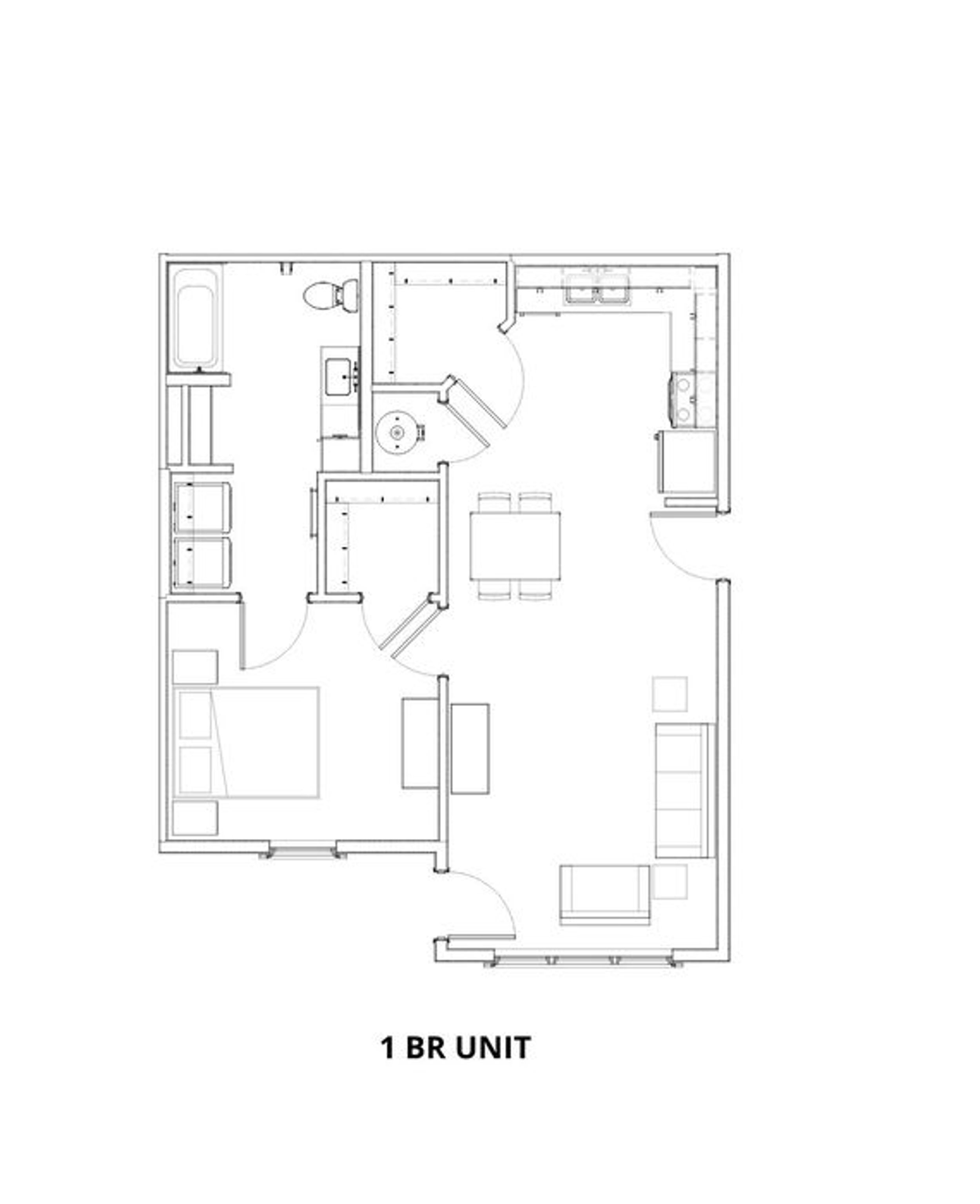 1 Bedroom Floorplan