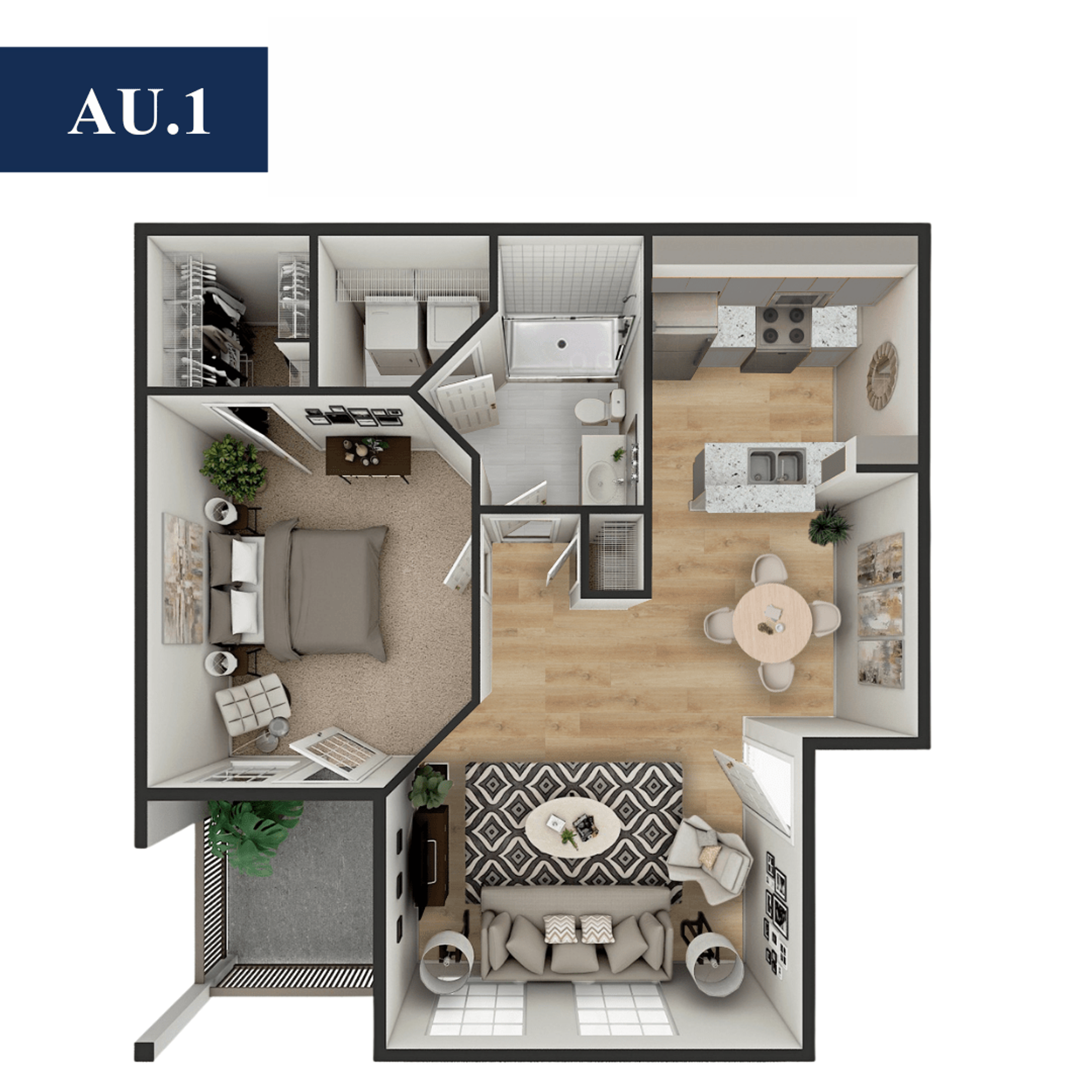 AU.1 - Newly Remodeled! floorplan